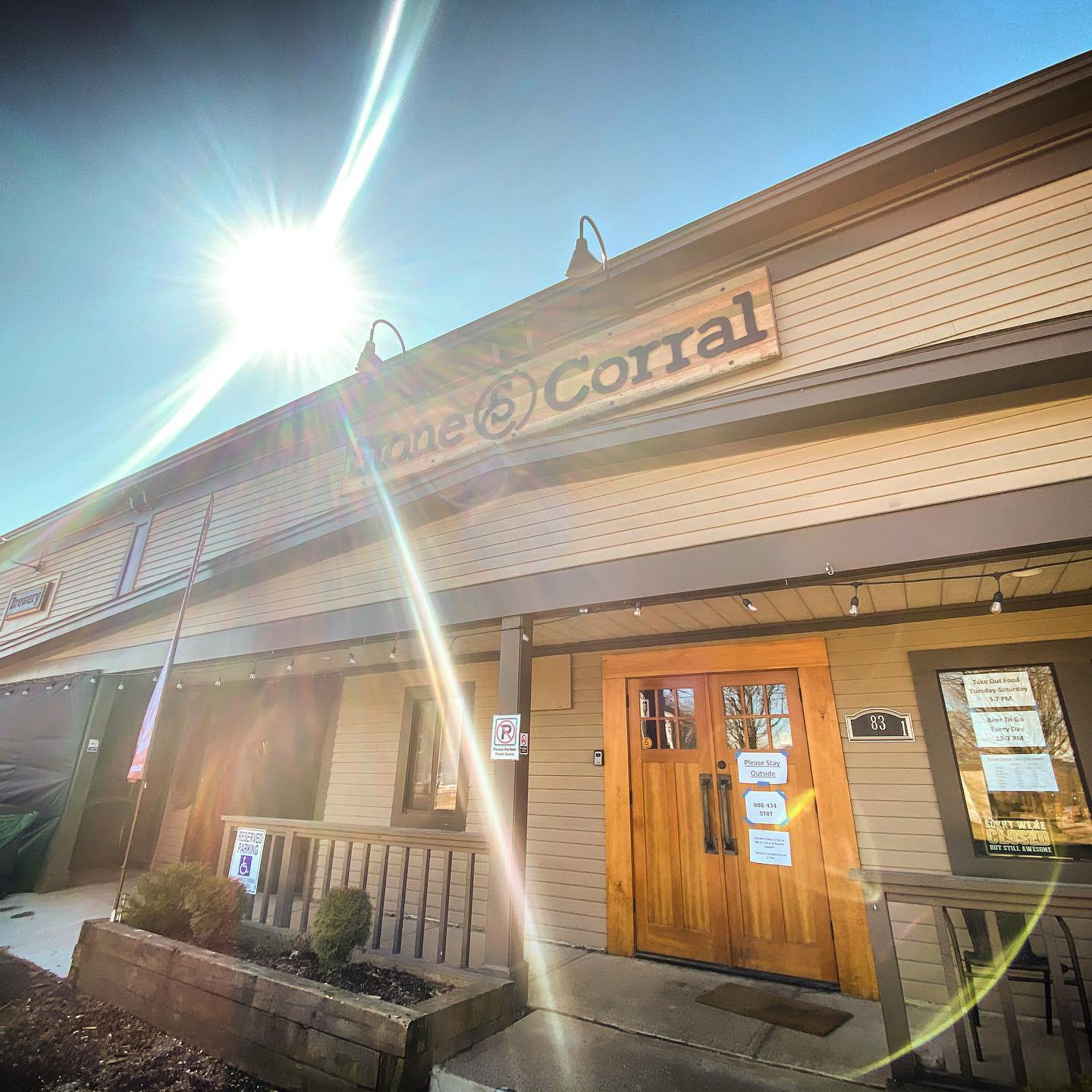 Stone Corral Front Door Sunbeam